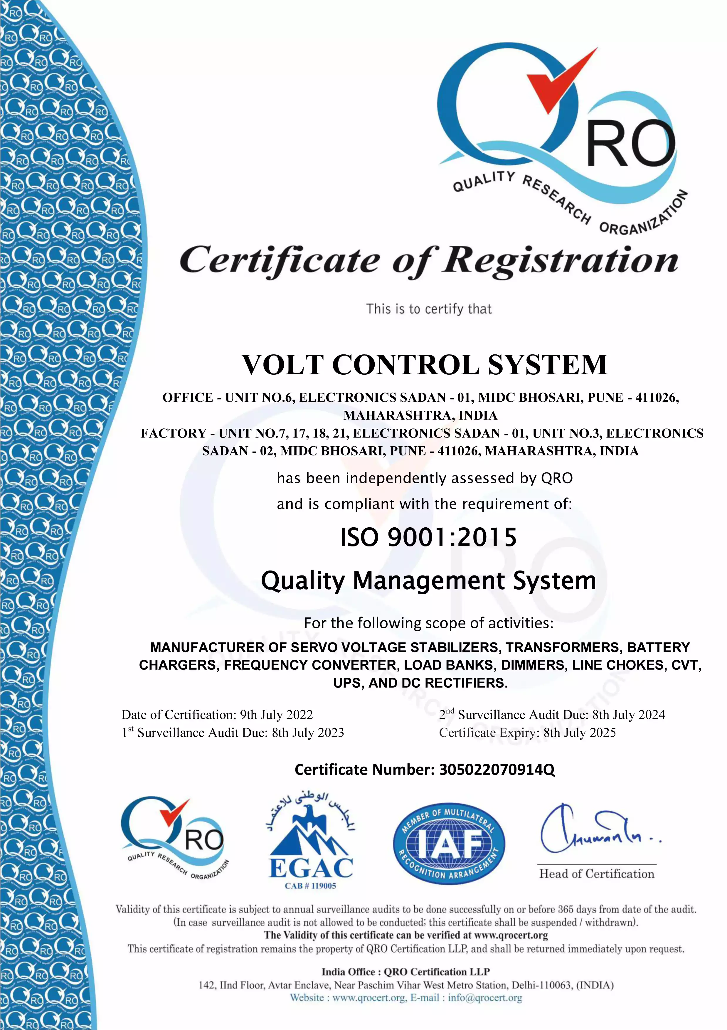 vcs iso 9001 2015